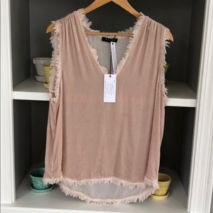 Maven West frat tank vintage white, large